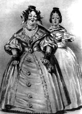 Анна Андреевна и Мария Антоновна. Рисунок Петра Боклевского. 1863